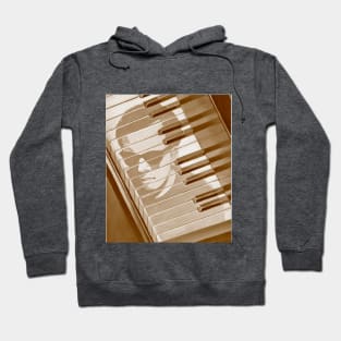 Piano Man in Sepia Hoodie